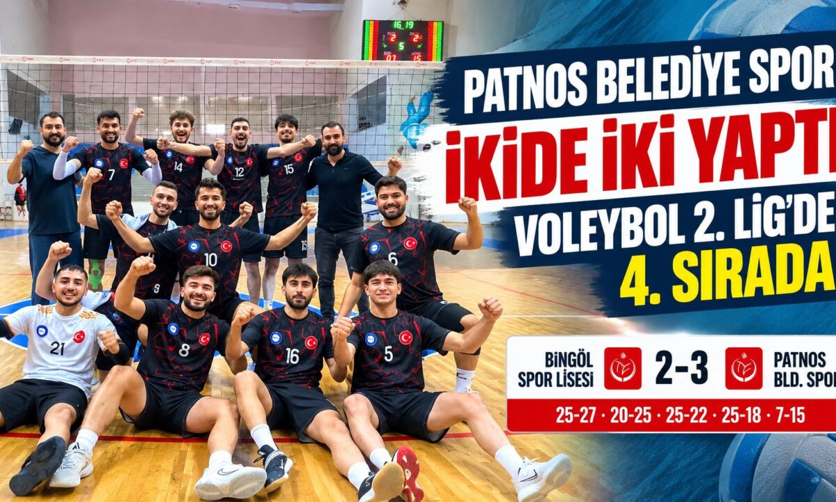 Patnos Belediye Spor İkide İki Yaptı, Voleybol 2. Lig’de 4. Sıraya Yükseldi