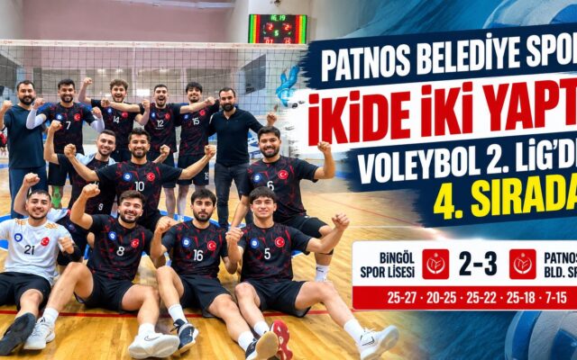 Patnos Belediye Spor İkide İki Yaptı, Voleybol 2. Lig’de 4. Sıraya Yükseldi